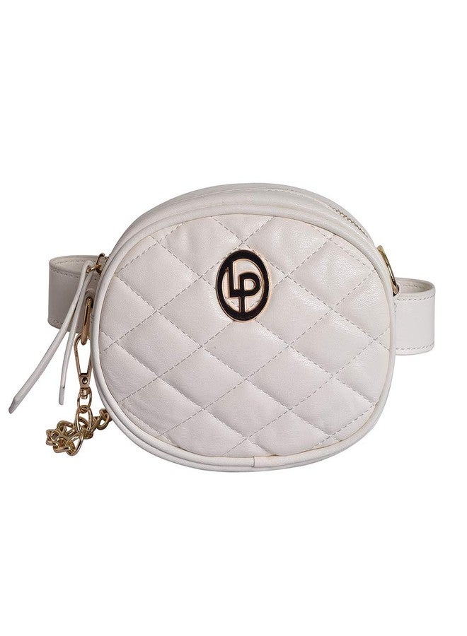 Lino Perros Womens Quilted White Sling Bag - Image 1